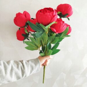 פרחי אדמונית פרחים מלאכותיים לגינה חתונות וימי הולדת
