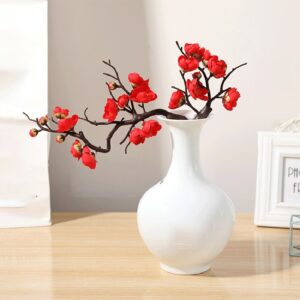 עץ דובדבן אדום פרחים מלאכותיים לגינה חתונות וימי הולדת